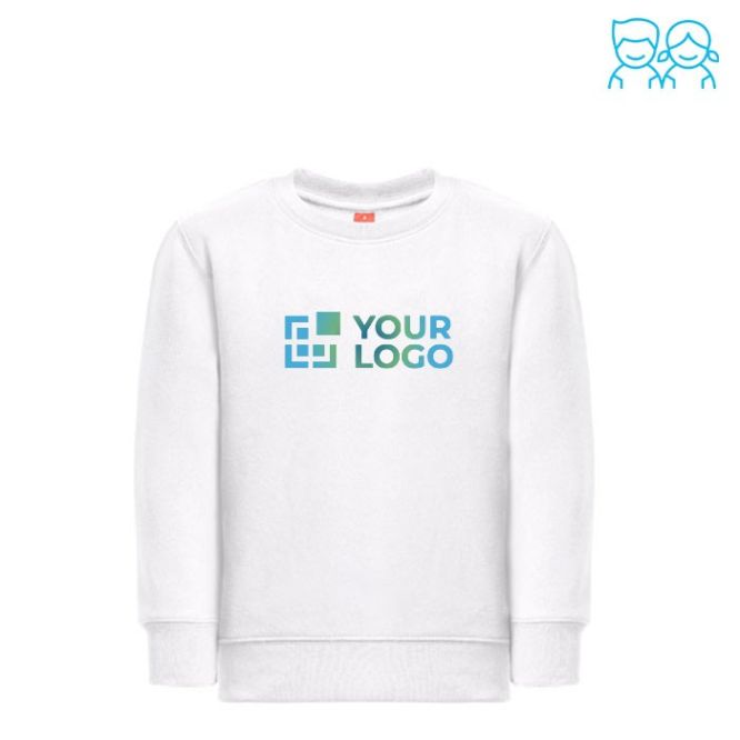 Felpa da 300 g/m² in cotone e poliestere THC DELTA KIDS WH