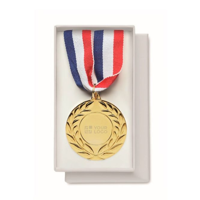 Medaglia di ferro con nastro tricolore blu, bianco e rosso.