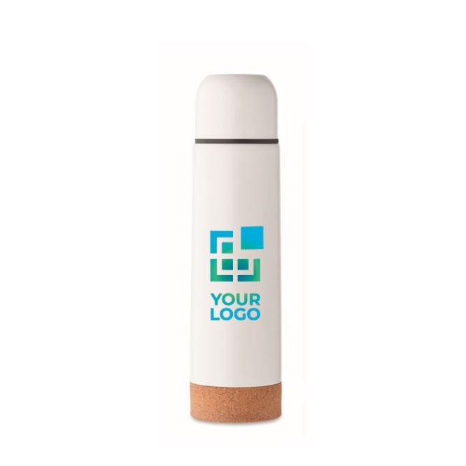 Thermos in acciaio inox con doppia parete e base in sughero da 500ml