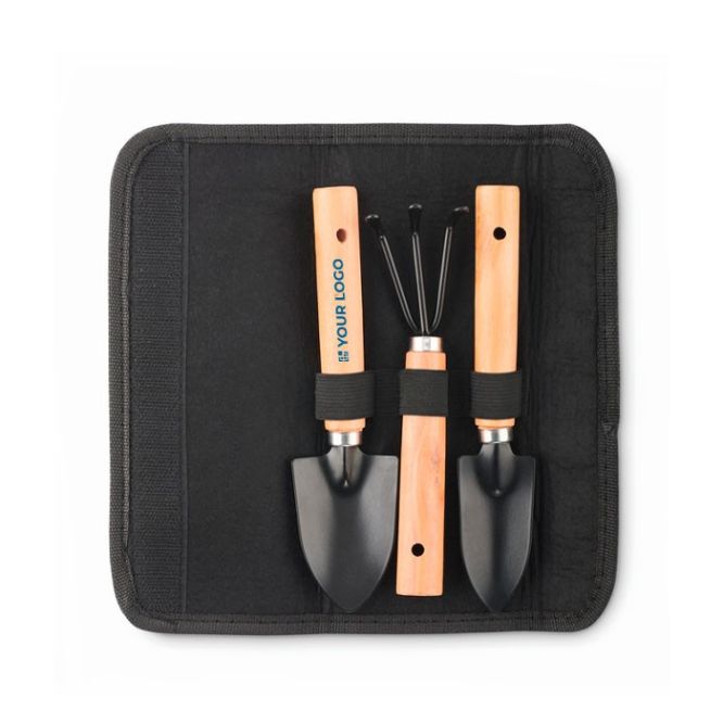 Set di 3 utensili da giardinaggio in astuccio di feltro RPET
