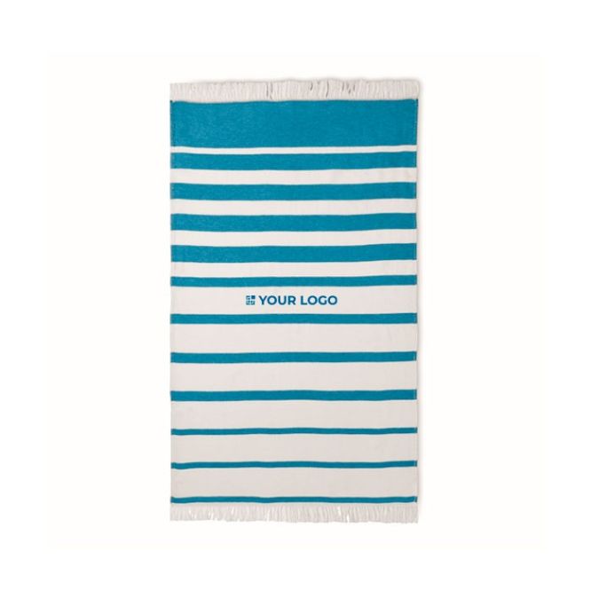 Telo mare SEAQUAL® materiali riciclati 300g/m² 100x170 cm vista area di stampa