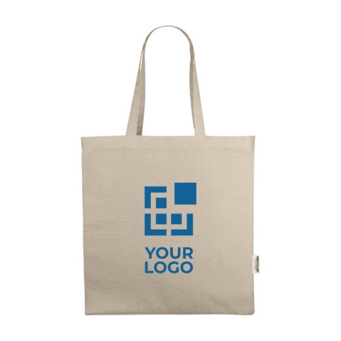 Tote bag in cotone riciclato GRS da 220 g/m² con manici da 30cm