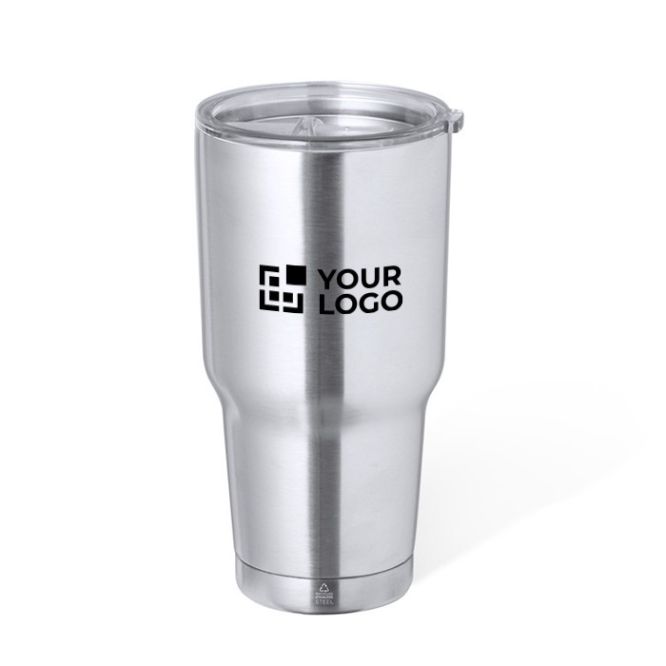 Bicchiere in acciaio inossidabile a doppia parete con dosatore 800ml
