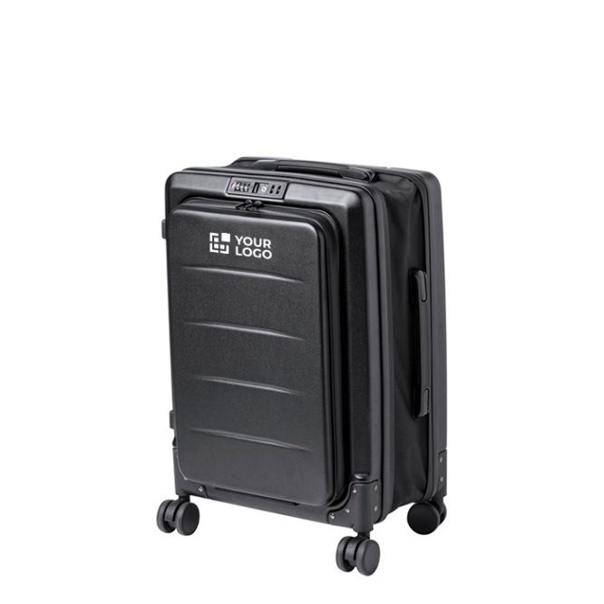 Trolley estensibile in abs con 4 ruote e tasca per pc da 15''