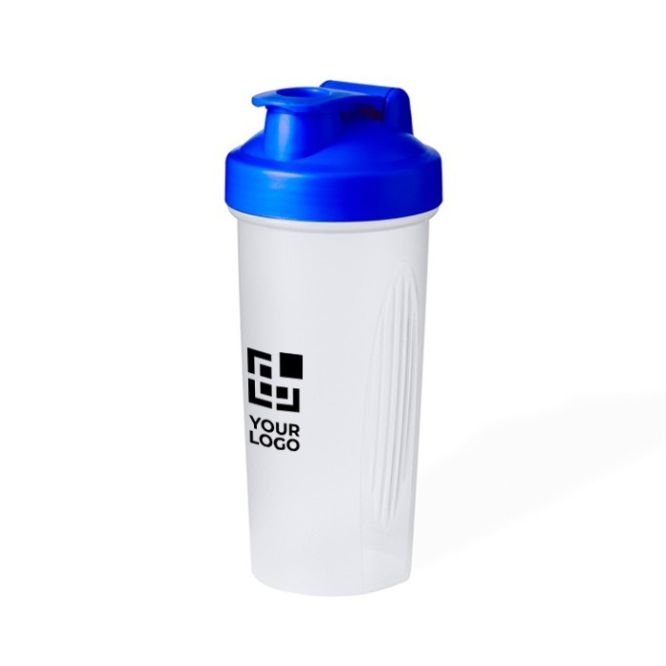 Shaker trasparente con tappo a vite colorato e filtro 800ml