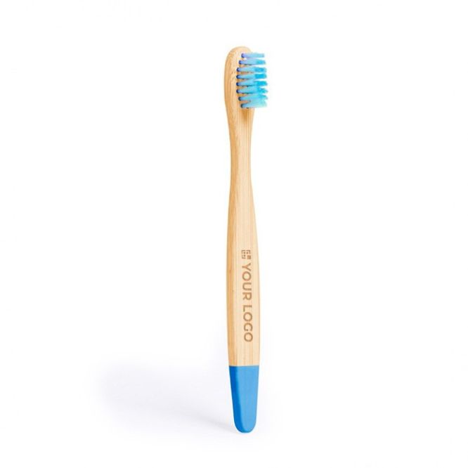 Spazzolino da denti per bambini in bambù con setole e punta colorati