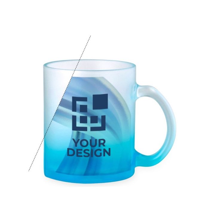 Tazza in vetro con finitura opaca e colori sfumati da 350 ml