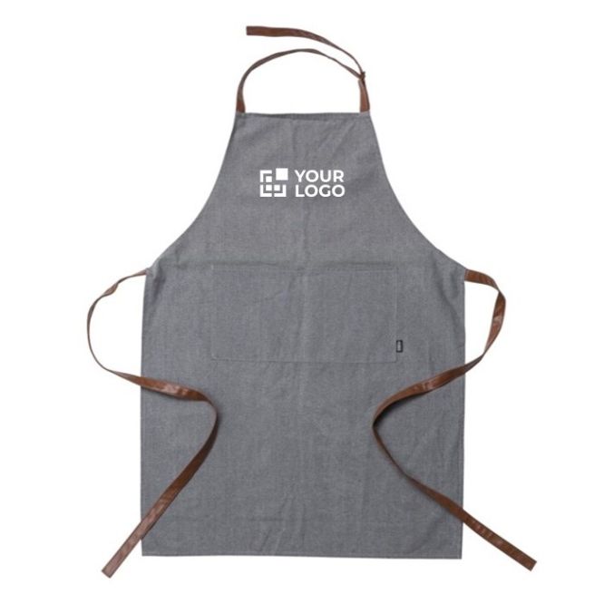 Grembiule da cucina in RPET con lacci in similpelle.
