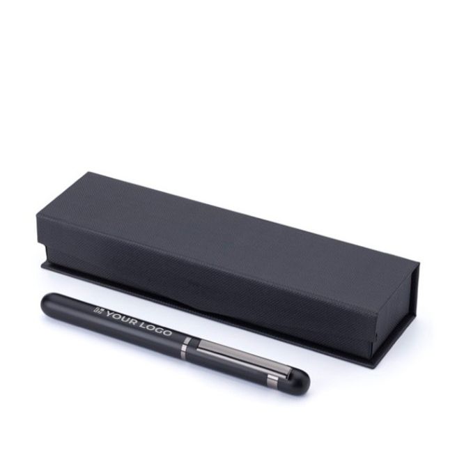 Roller in alluminio e ottone con dettagli brillanti e inchiostro blu
