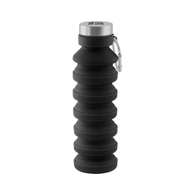 Borraccia pieghevole in silicone con tappo in metallo da 500 ml