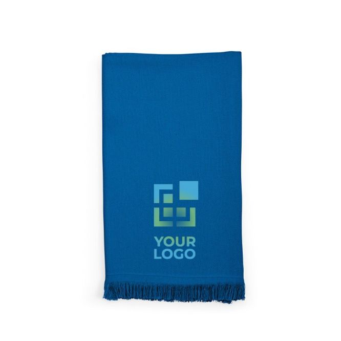 Telo da spiaggia 80 x 180 cm in cotone riciclato 250 g/m² con frange