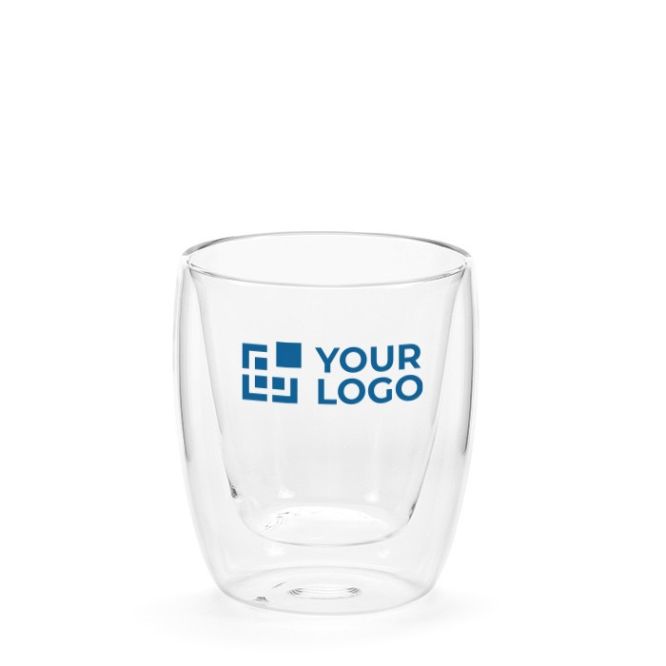 Bicchiere in vetro borosilicato a doppia parete da 220ml