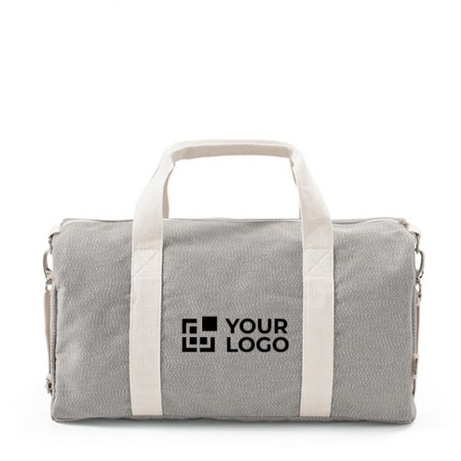 Borsa sportiva in cotone riciclato ed rPET con tracolla