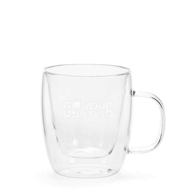 Tazza in vetro borosilicato a doppia parete da 220 ml