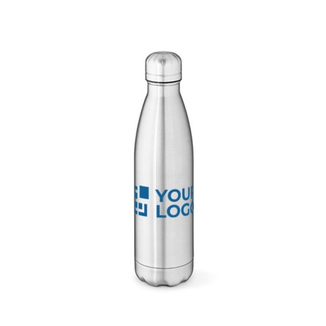 Borraccia termica aziendale in acciaio inox riciclato lucido da 500ml