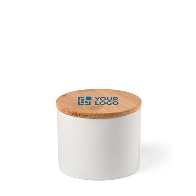 Barattolo da cucina in ceramica con tappo in bambù da 440 ml