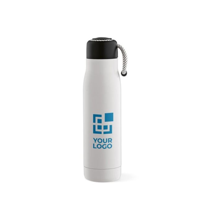 Borraccia in acciaio inox riciclato con laccetto nel tappo 540ml