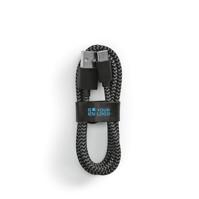 Cavetto in rPET da 1 metro con connettori USB-A e USB-C