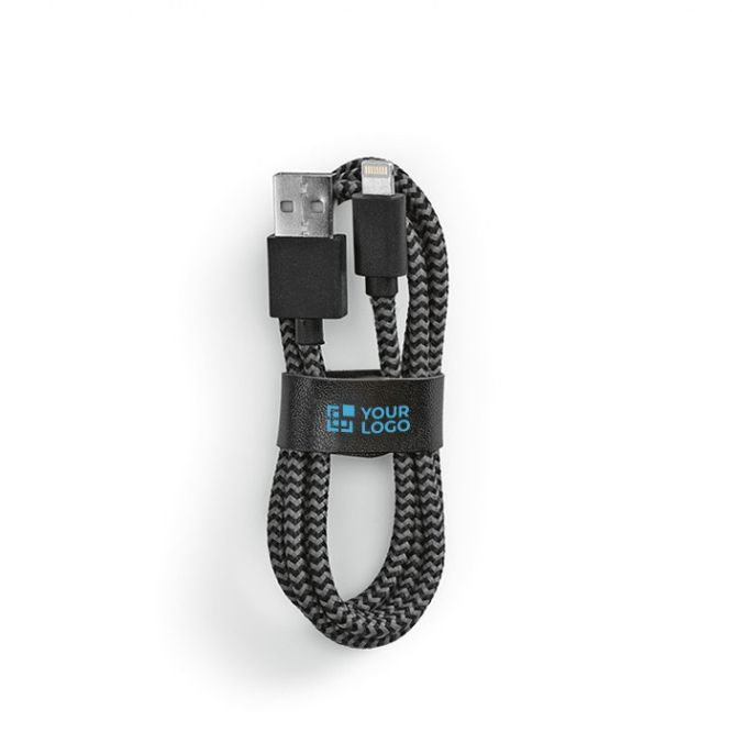 Cavetto di ricarica in rPET da 1m con connettore USB-A e Lightning