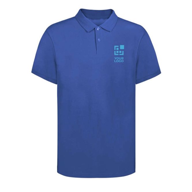 Polo unisex con 2 bottoni in 100% cotone pettinato ring spun 220 g/m²