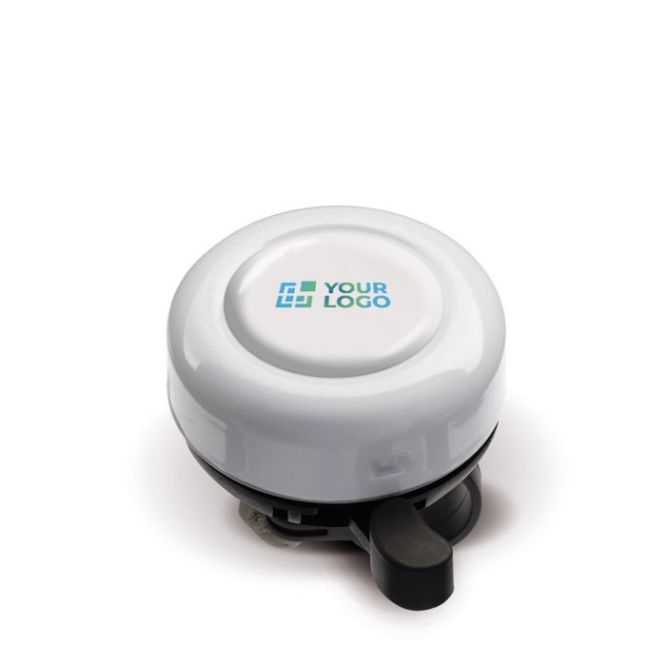 Campanello personalizzabile per bicicletta in metallo bianco Ø 56 mm