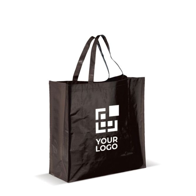 Borsa in tessuto PP lucido con manici lunghi 50 cm e peso massimo 10kg