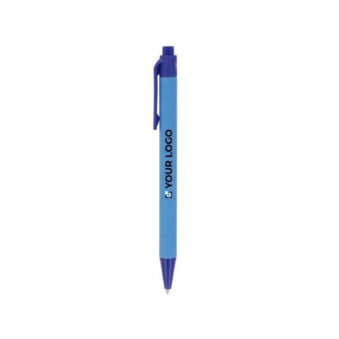 Classica penna a scatto in plastica riciclata con inchiostro blu