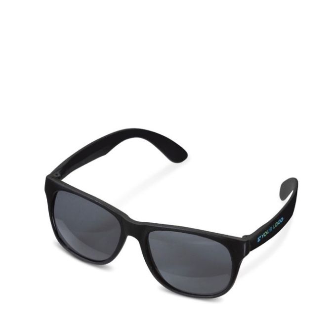 Occhiali da sole con stanghette colorate e protezione UV400 color nero