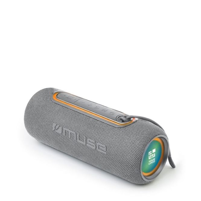 Speaker wireless cilindrico con protezione IPX5 e dettagli LED 20W