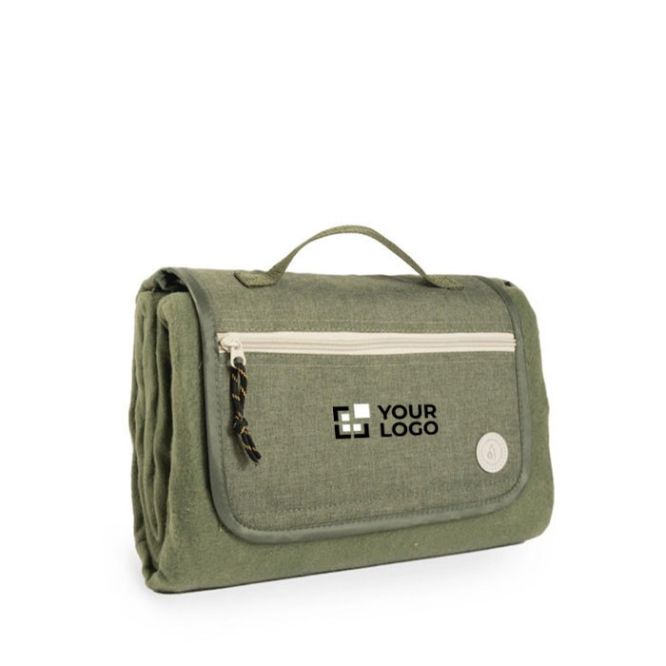 Coperta da picnic in rPET con base idrorepellente e maniglia