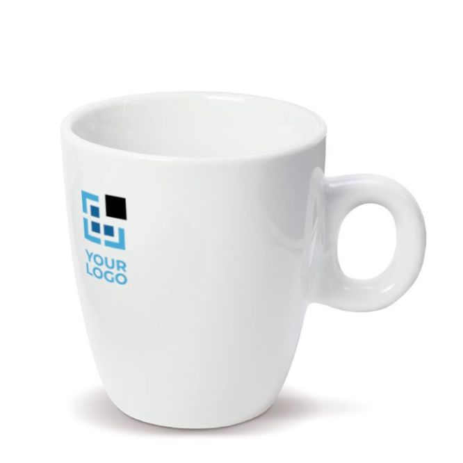 Tazza bianca di porcellana dalla forma conica 200ml