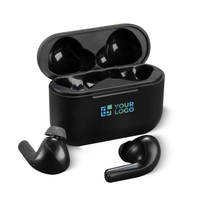Auricolari True Wireless Stereo in custodia di ricarica nera