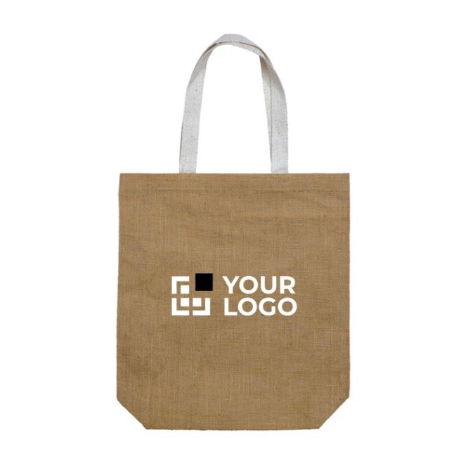 Borsa in juta con manici spessi in canvas 340 g/m² e peso massimo 8kg