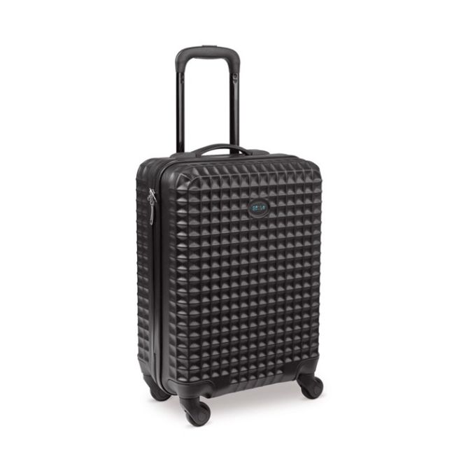 Trolley in ABS testurizzato con 4 ruote e placca personalizzabile