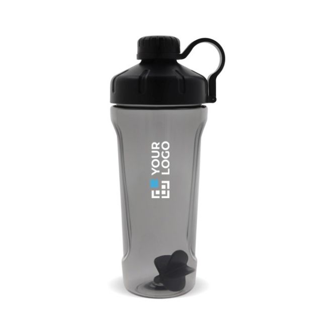 Shaker in plastica con tappo nero a prova di perdite 900ml