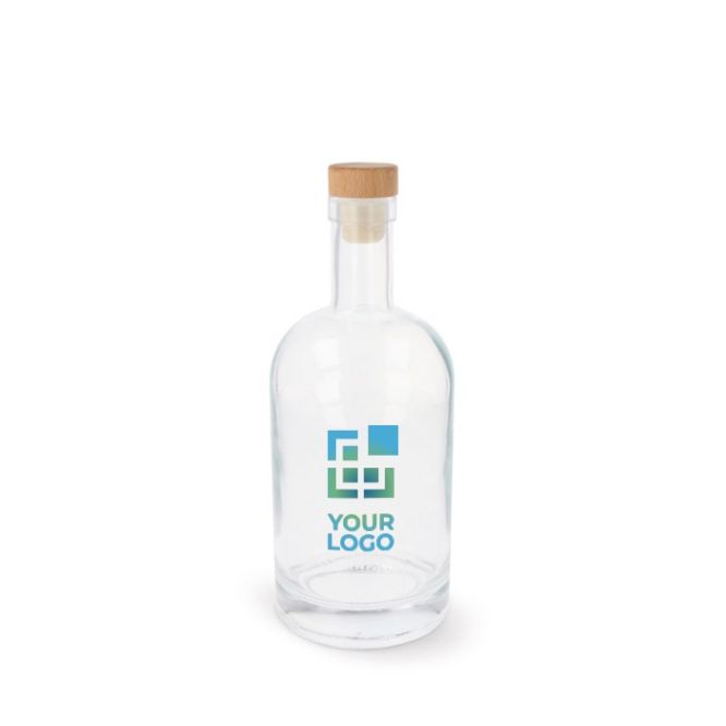 Bottiglia in vetro con tappo a pressione in legno FSC 750ml