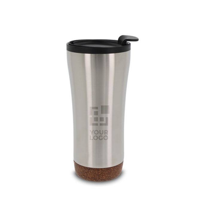 Bicchiere da asporto a doppia parete con base in sughero da 480ml