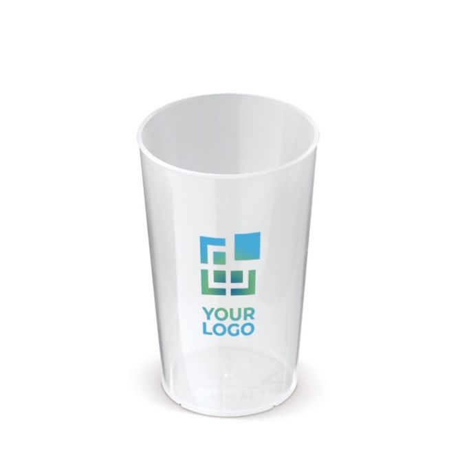 Bicchiere di plastica riutilizzabile e 100% riciclabile da 300ml