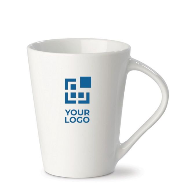 Mug in porcellana dalla forma conica con manico triangolare 270ml