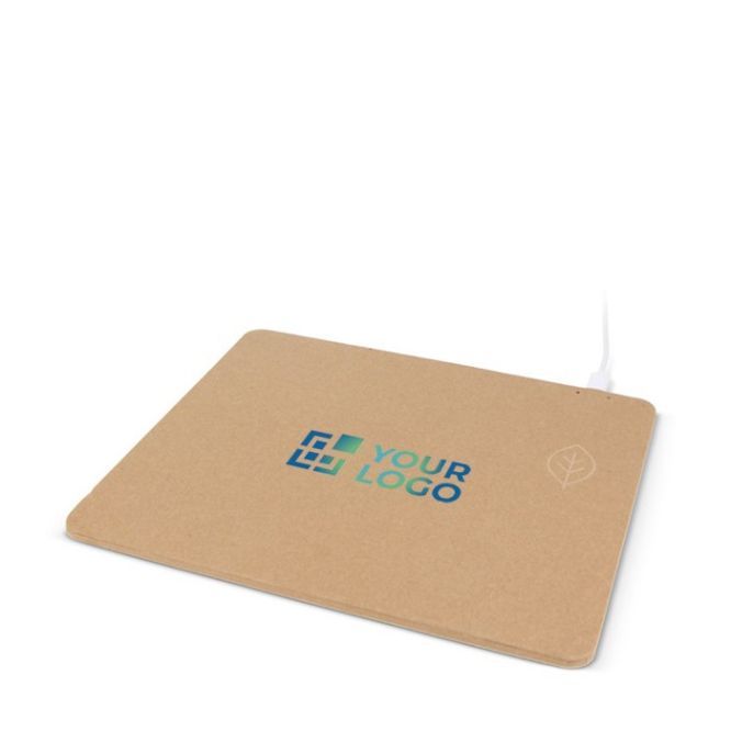 Tappetino per mouse in carta riciclata con caricatore wireless