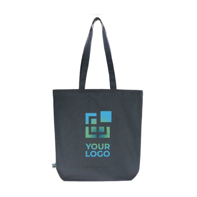 Borsa in cotone Fairtrade da 270g/m² che supporta un peso max di 12 kg