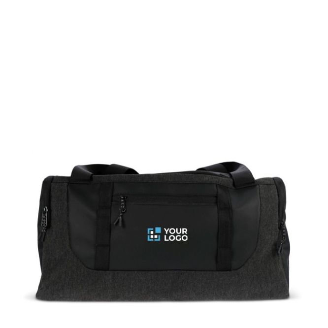 Borsone sportivo in rPET di colore nero con scomparto per scarpe 30l
