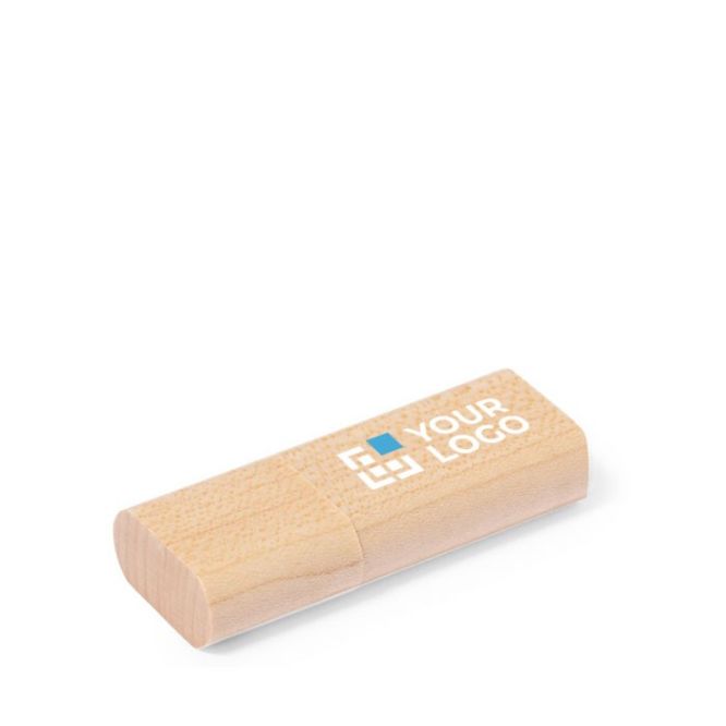 Memoria USB con scocca in bambù e cappuccio