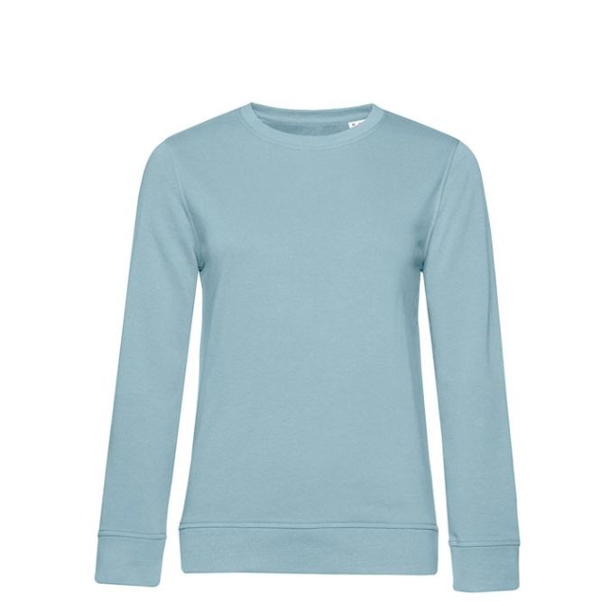 Felpa da donna in cotone pettinato ring-spun organico 280 g/m² B&C color blu grigiastro