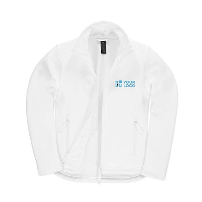 Giacchetto soft Shell da donna in poliestere a 2 strati 300 g/m² B&C color bianco