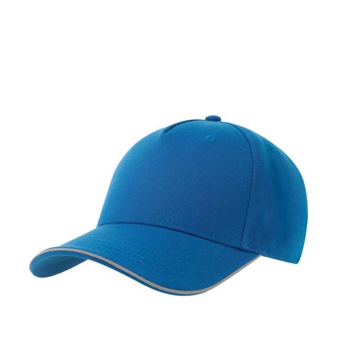 Cappellino con dettagli riflettenti in poliestere riciclato 200 g/m²