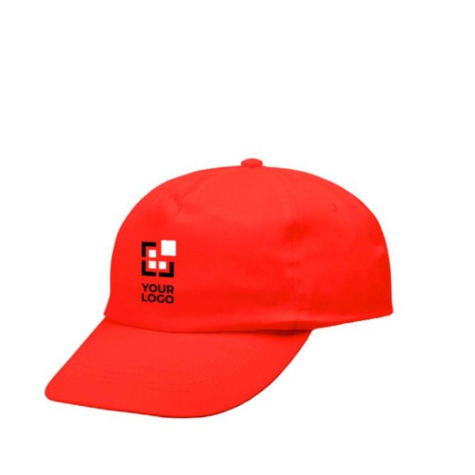 Cappellino a 5 pannelli in poliestere con tracce di cotone 125 g/m²