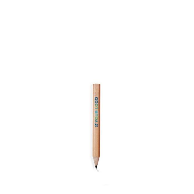 Mini matita promozionale in carboncino con corpo in legno chiaro
