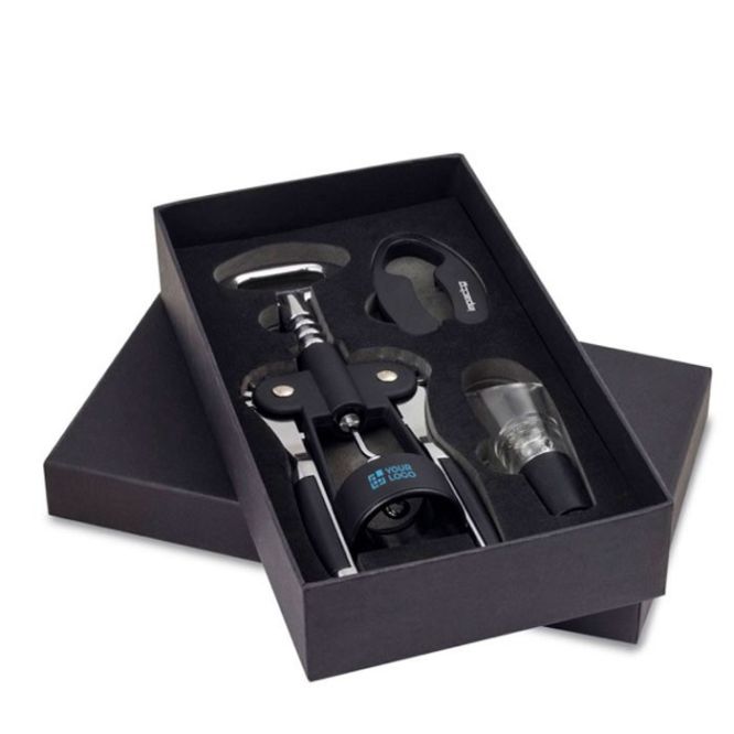 Set di vino in acciaio inossidabile con 3 accessori e quattro funzioni