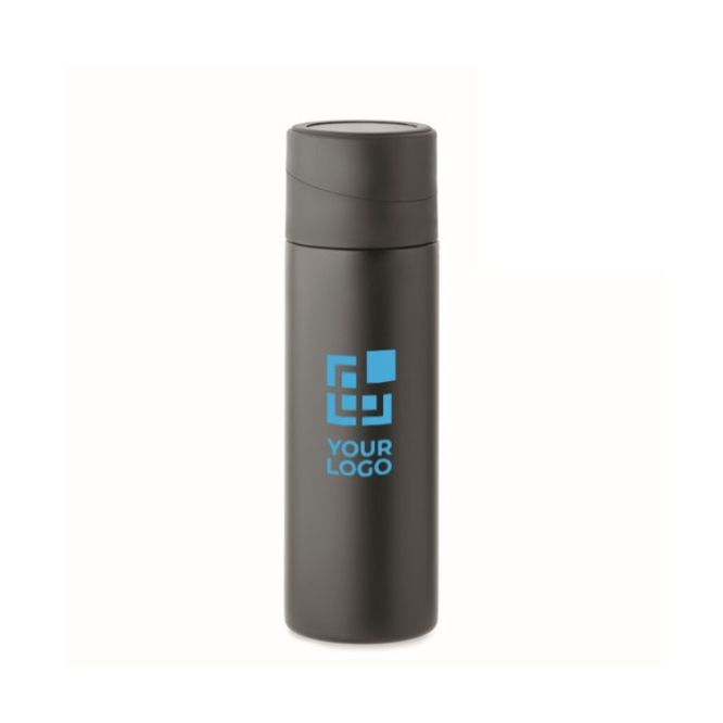 Borraccia in acciaio inox con tappo antiscivolo porta telefono 420ml